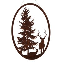 Wildkranz Oval Hoch Edelrost