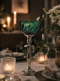 Aufsatzglas Fiori in Grün