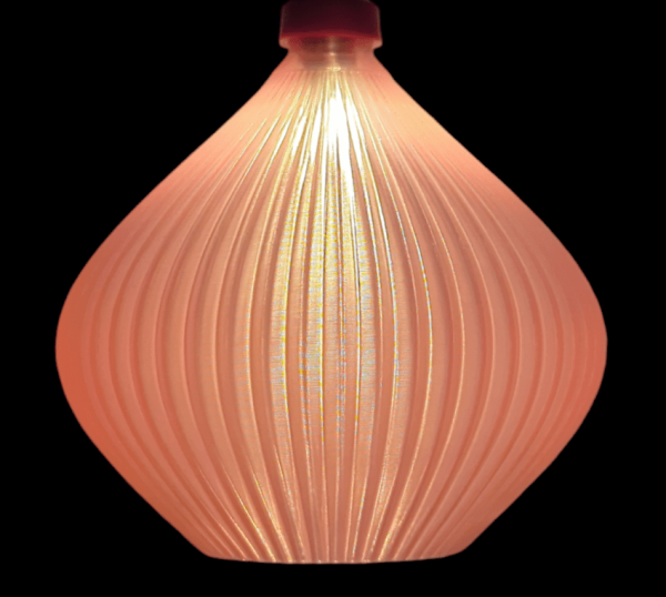 Roter "gerader" Lampenschirm für Anschluss an A1e/b (13cm Stern)