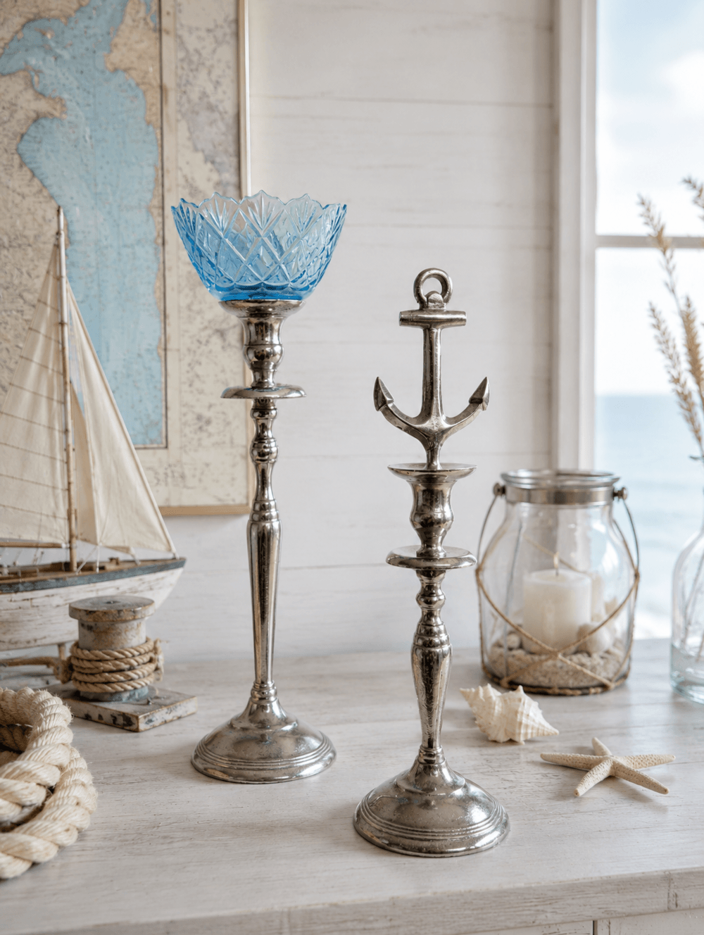 Anker Stecker in Silber-Antik