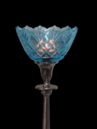Aufsatzglas Fiori in Blau