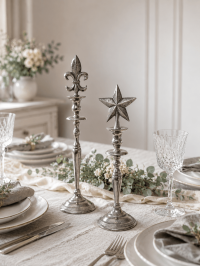 Stern Stecker in Silber-Antik