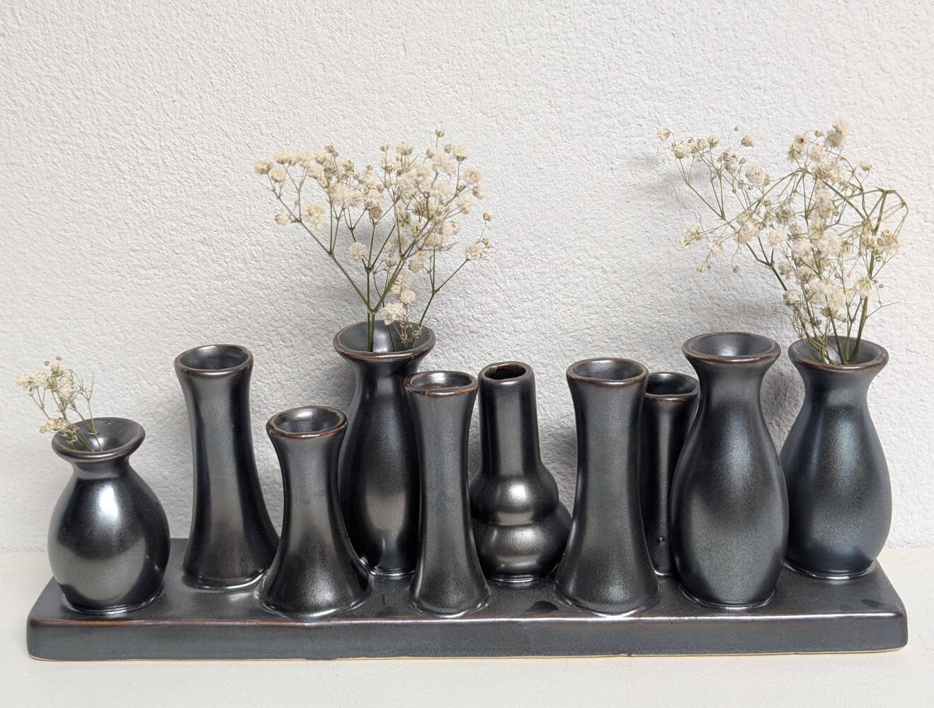 10 Minivasen in Schwarz Metallic – Bild 2